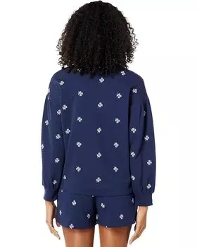 Толстовка Draper James Bobbie Embroidered Sweatshirt, цвет Nassau Navy Multi