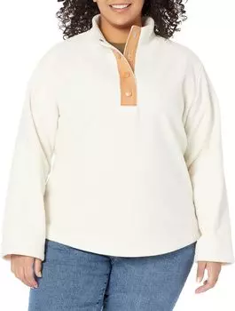Толстовка Draper James Plus Size Turtleneck Pullover Fleece, цвет Magnolia White