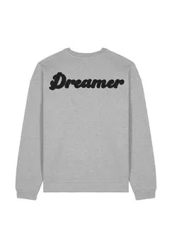 Толстовка DREAMER BACK EMBROIDERY UNISEX OVERSIZE Mira Paris, пятнистый серый