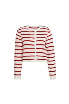 Толстовка DreiMaster Cardigan, цвет WOLLWEISS ROT STREIFEN