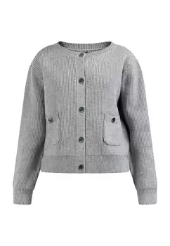 Толстовка DreiMaster Strickjacke Mit Knpfen, цвет Grau Melange
