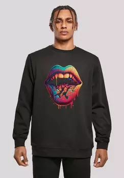Толстовка DROOLING LIPS CREW F4NT4STIC, черный