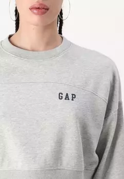 Толстовка DROP SHOULDER SUPER CROP CREW NECK GAP, черный