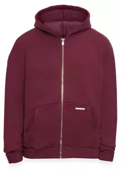 Толстовка Dropsize "Мужская толстовка с капюшоном Dropsize Bazix Republiq Super Heavy Blank на молнии", цвет Burgundy