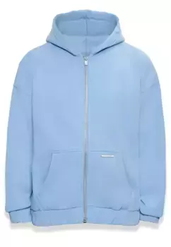 Толстовка Dropsize "Мужская толстовка с капюшоном Dropsize Bazix Republiq Super Heavy Blank на молнии", цвет Washedblue