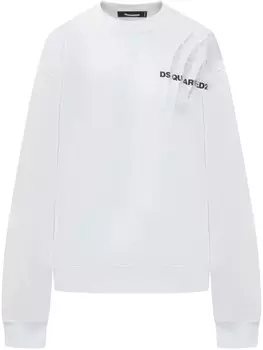 Толстовка DSQUARED2 Horror Scratch, белый
