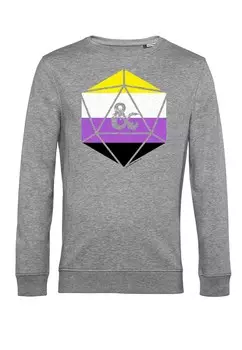 Толстовка DUNGEONS & DRAGONS NON BINARY AMPERSAND Henry Tiger, цвет Mottled Light Grey