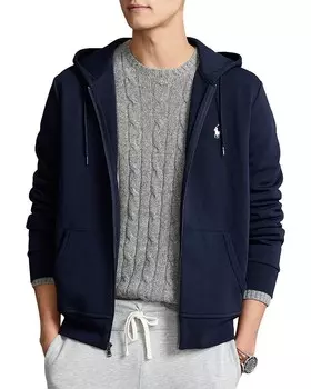 Толстовка двойной вязки на молнии Polo Ralph Lauren, синий