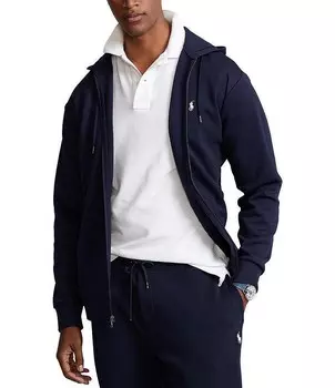 Толстовка двойной вязки с молнией во всю длину Polo Ralph Lauren Big & Tall, синий