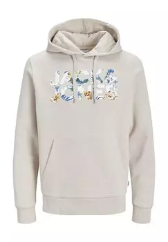 Толстовка Джефф, карман-кенгуру, принт, мужская Jack & Jones, цвет Moonbea