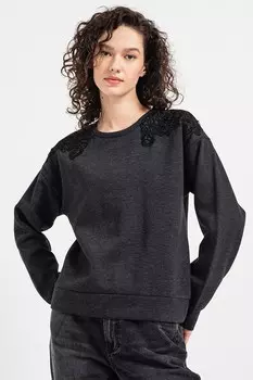 Толстовка Джина с кружевом Only, черный