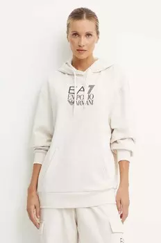 Толстовка EA7 Emporio Armani, бежевый
