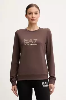 Толстовка Ea7 Emporio Armani, коричневый