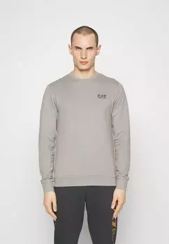 Толстовка EA7 Emporio Armani, светло-серая