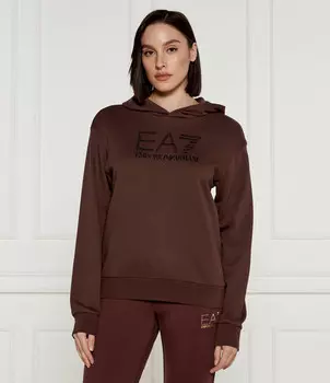Толстовка EA7 Regular Fit, коричневый