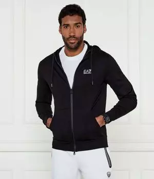 Толстовка Ea7 Regular Fit с карманами, черный