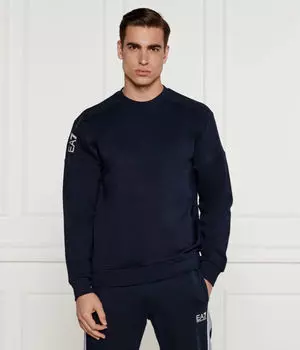 Толстовка Ea7 Regular Fit, синий / белый