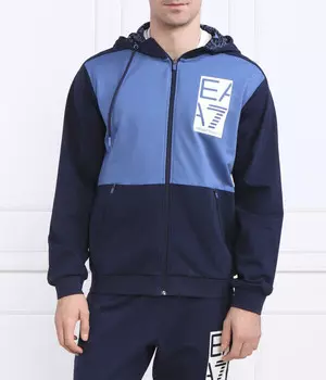 Толстовка Ea7 Regular Fit, синий / темно-синий