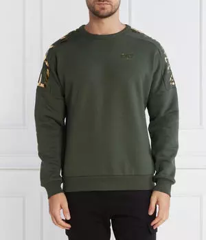 Толстовка Ea7 Regular Fit, зеленый / золотой