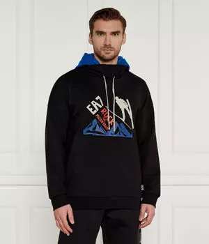 Толстовка Ea7 с рисунком, черный/синий