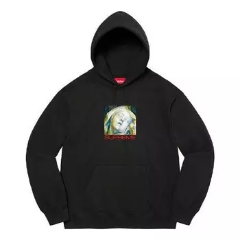 Толстовка ecstasy hooded sweatshirt 'black white' Supreme, черный