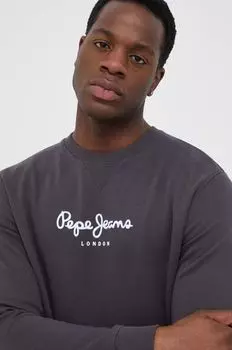 Толстовка Edward из хлопка Pepe Jeans, серый