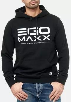 Толстовка EGOMAXX Kapuzenpullover Hoodie EGO Sweater Sweatjacke Design, черный