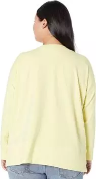 Толстовка Eileen Fisher Crew Neck Top with High-Low Hem in Organic Pima Cotton Stretch Jersey, цвет Citrus