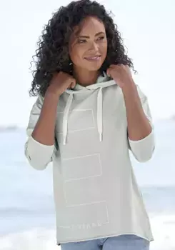 Толстовка Elbsand с капюшоном "Dea", худи с логотипом спереди, зеленый