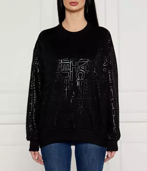 Толстовка Elisabetta Franchi Oversize fit, черный