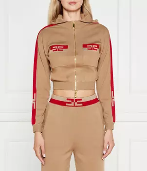 Толстовка Elisabetta Franchi Slim Fit, коричневый