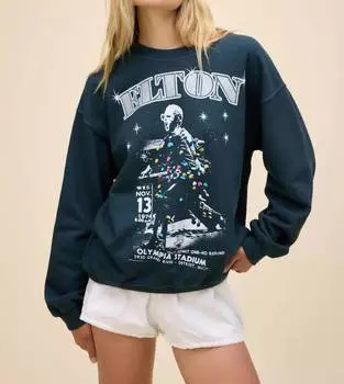 Толстовка Elton John Olympia Stadium Bf в винтажном черном цвете DAYDREAMER