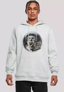 Толстовка ELTON JOHN VINTAGE CIRCLE F4NT4STIC, серый