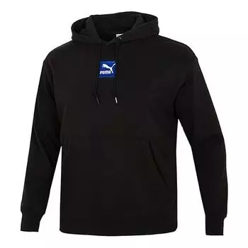 Толстовка emb logo hoodie 'black' Puma, черный
