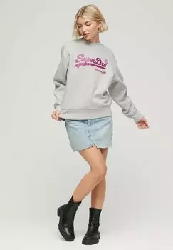 Толстовка EMBELLISHED VINTAGE LOGO CREW Superdry, цвет glacier grey marl