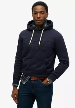 Толстовка EMBOSSED GRAPHIC - Hoodie Superdry, темно-синий