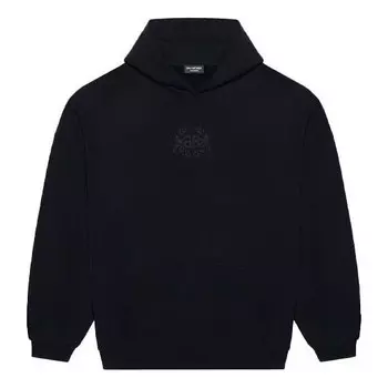 Толстовка embroidered bb crest hoodie 'black' Balenciaga, черный