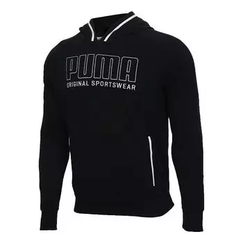 Толстовка embroidered logo knit black Puma, черный
