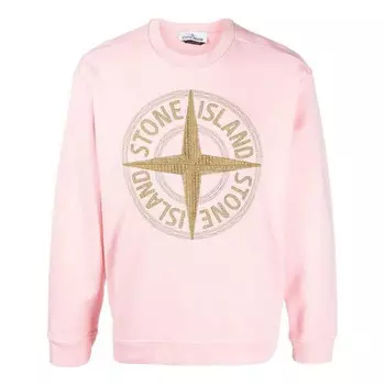 Толстовка embroidered logo sweatshirt 'pink' Stone Island, розовый