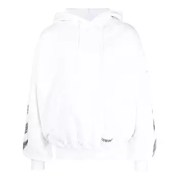 Толстовка embroidery hoodie 'white' Off-White, белый