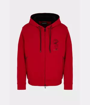 Толстовка Emporio Armani Regular Fit, красный