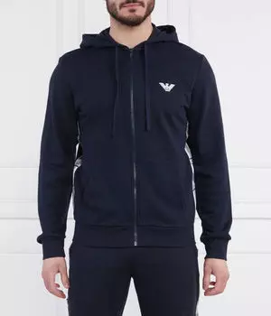 Толстовка Emporio Armani Regular Fit на молнии, синий