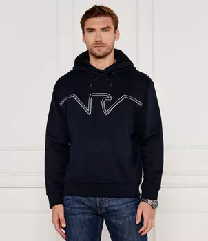 Толстовка Emporio Armani Regular Fit, темно-синий