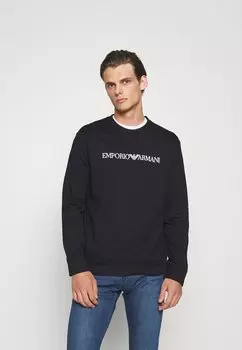 Толстовка Emporio Armani, с рисунком синего цвета