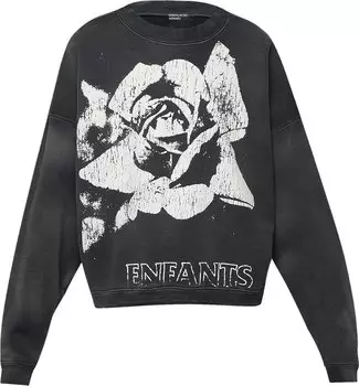 Толстовка Enfants Riches Déprimés Faded Rose Crewneck 'Faded Black/White', черный