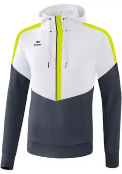 Толстовка erima Squad Kapuzensweat, цвет weiss/slate grey/bio lime