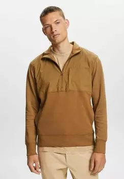 Толстовка Esprit Collegepaita, коричневый