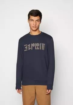 Толстовка Esprit Logo Crew, темно-синий