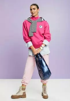 Толстовка Esprit MIT HOHEM KRAGEN LOGO, цвет pink fuchsia