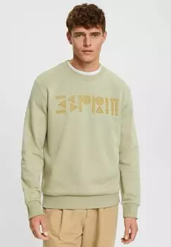 Толстовка Esprit Mit Logo-Print, светло-зеленый